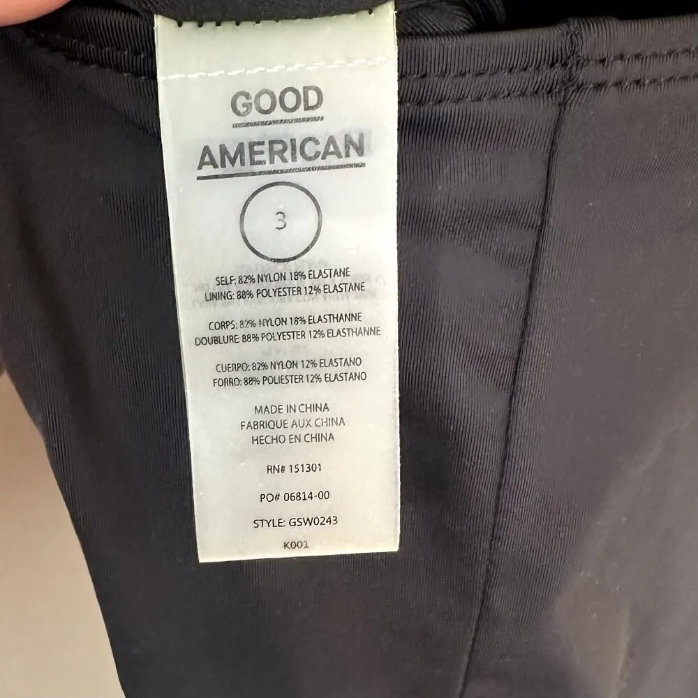 NWT Good American Contour One-Piece Black Swimsuit - Size 3 (Large) - Image 4