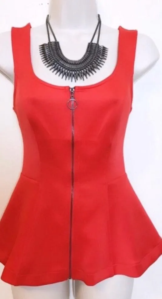 Sleeveless Peplum Top - Image 2