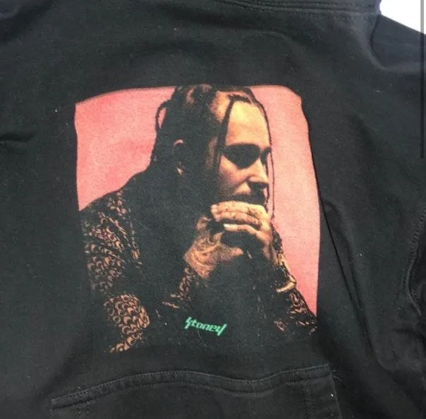 Post Malone Hoodie Black Size XS - Image 3