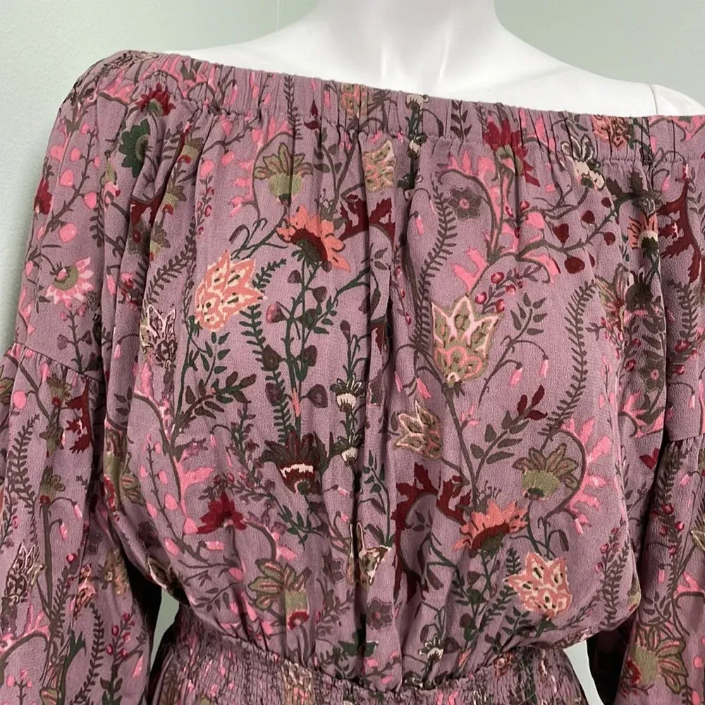 Free People Pretty And Free Romper in mauve color combo size large - Image 7