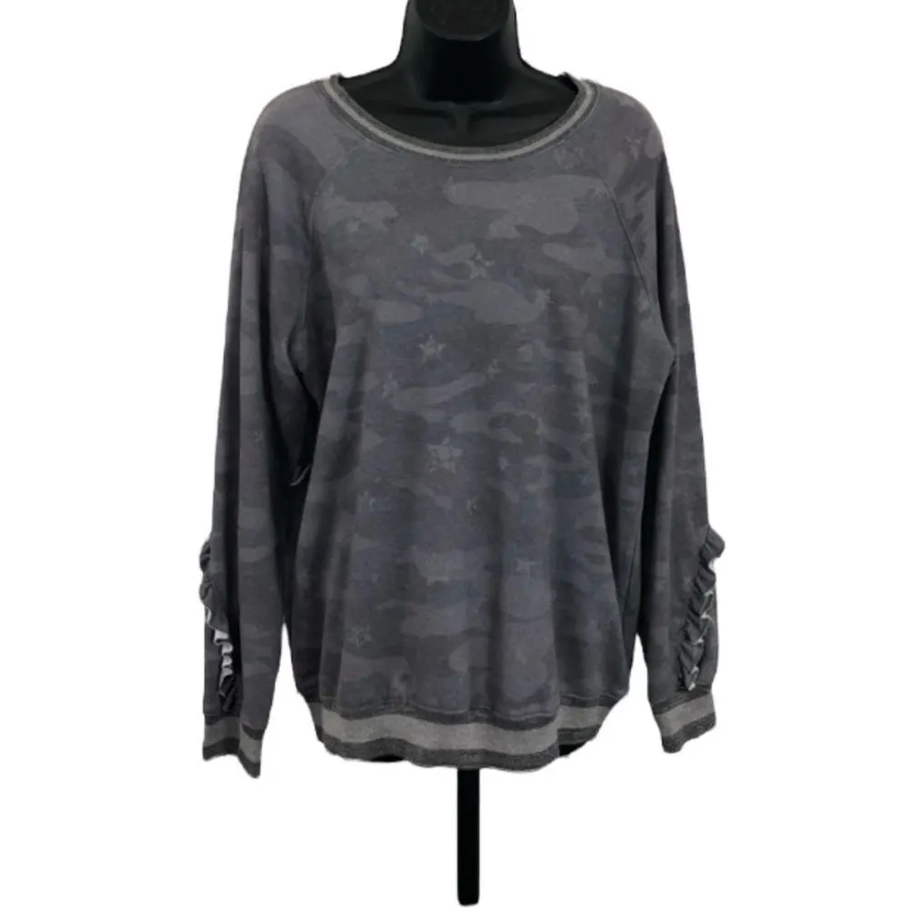 ✨ Ruffle Sleeve Camo Print Sweatshirt✨ - Image 3