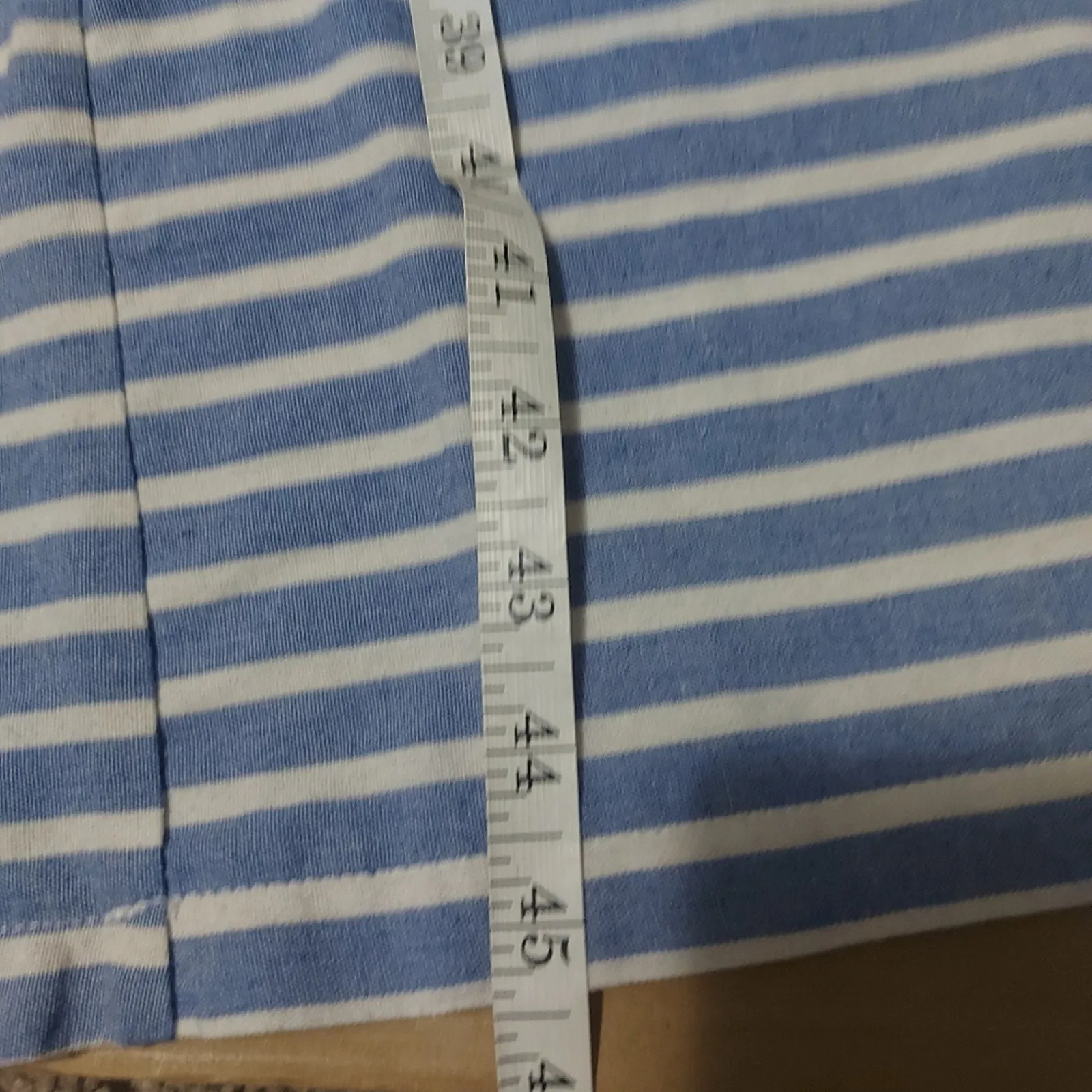 CBX Nautical Striped Bow Tie Wide Leg Jumpsuit S Preppy Classsic Costal Grandma Blue - Image 5