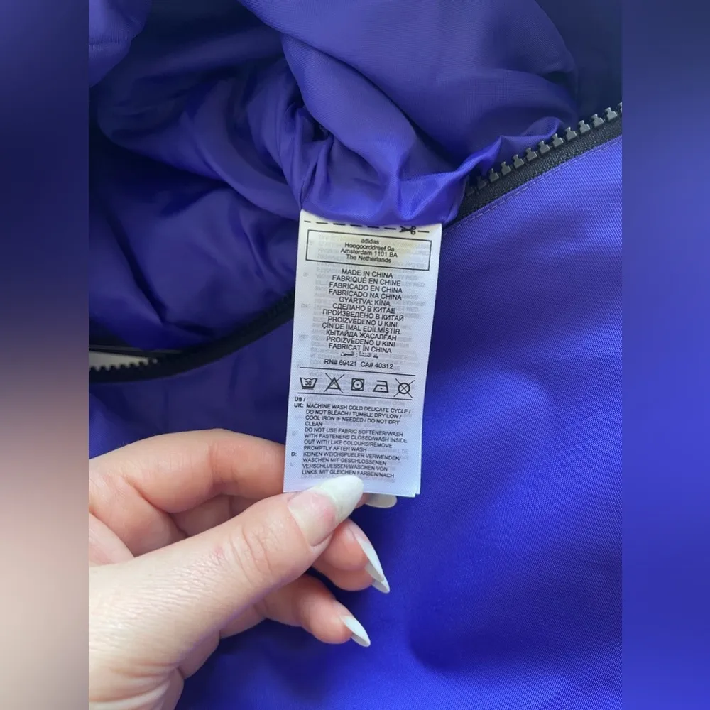 x Cardi B Woven Cropped Jacket Ultimate Purple Women's XS HM5050 - Image 8