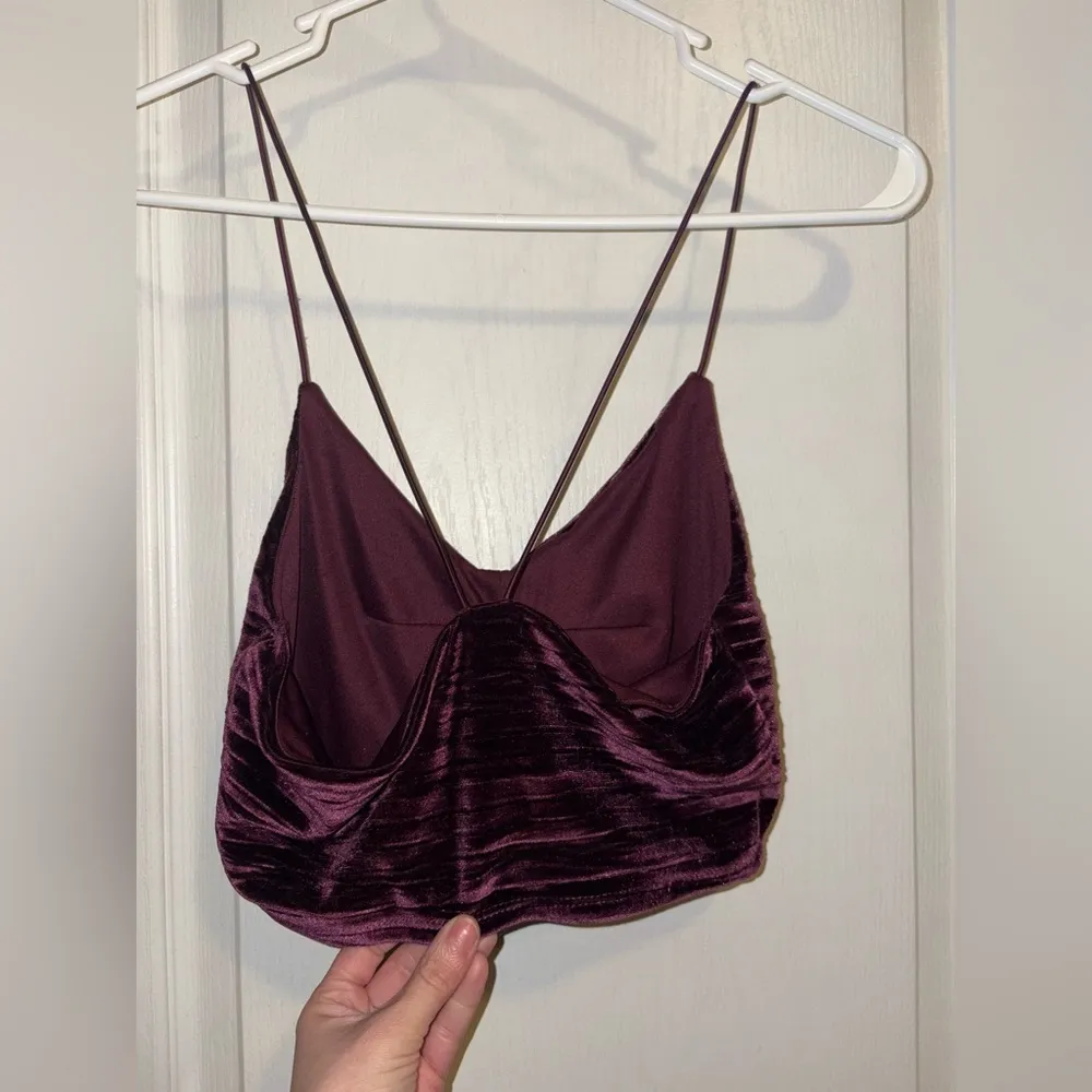Wild Fable Purple Crop Ruched Camisole - Image 2