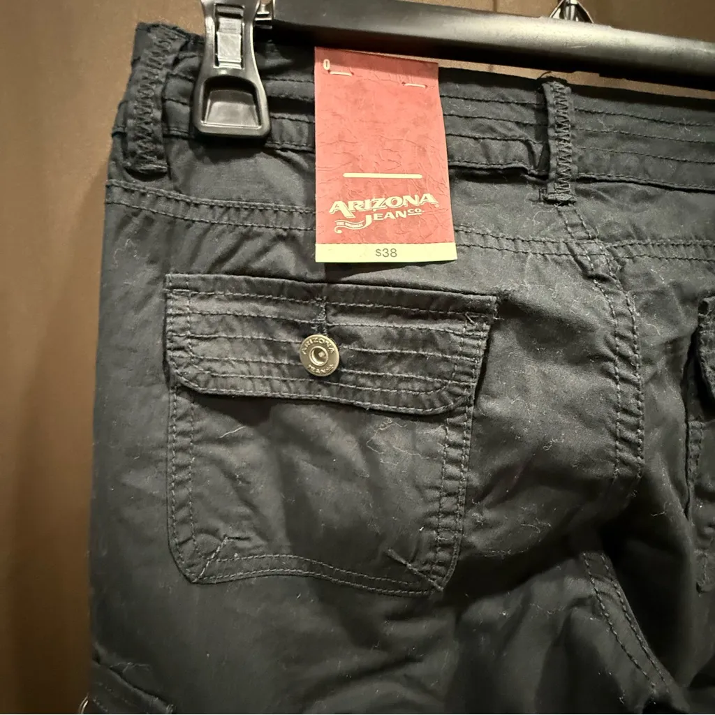 Arizona Jean Company Black Cargo Capri, Size 0, NWT - Image 3