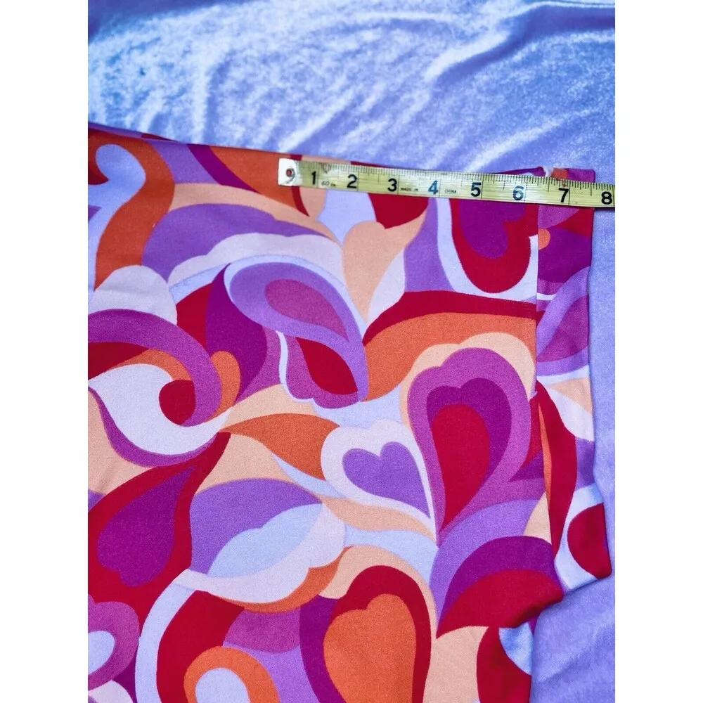 Retro Tunic Sz2X Short Slv Boutique Buttery Soft V Neck Matching Necklace Incl Size 2X - Image 9