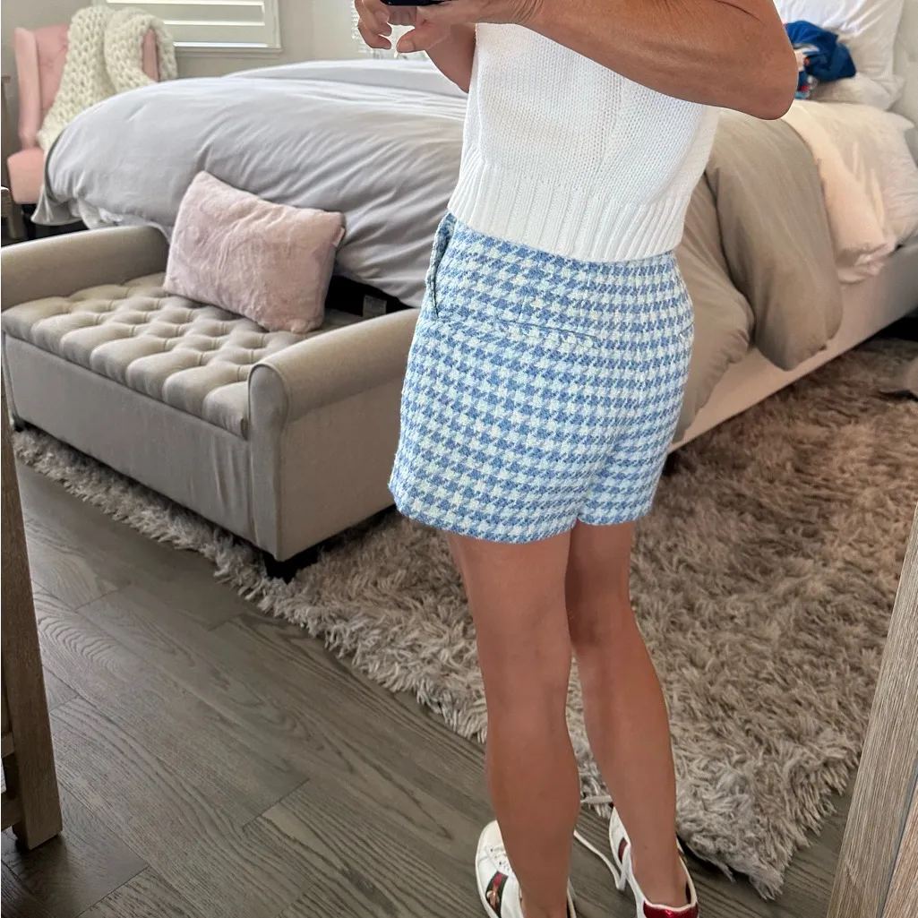 ZARA  houndstooth shorts - Image 11