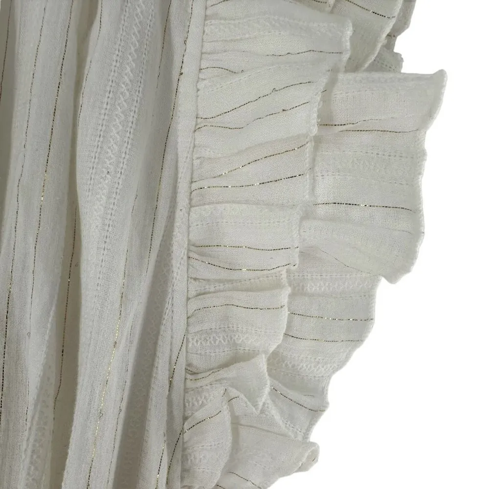 NEW/NWT Karina Grimaldi Revolve KARLA White Metallic Midi Dress Size Small - Image 6