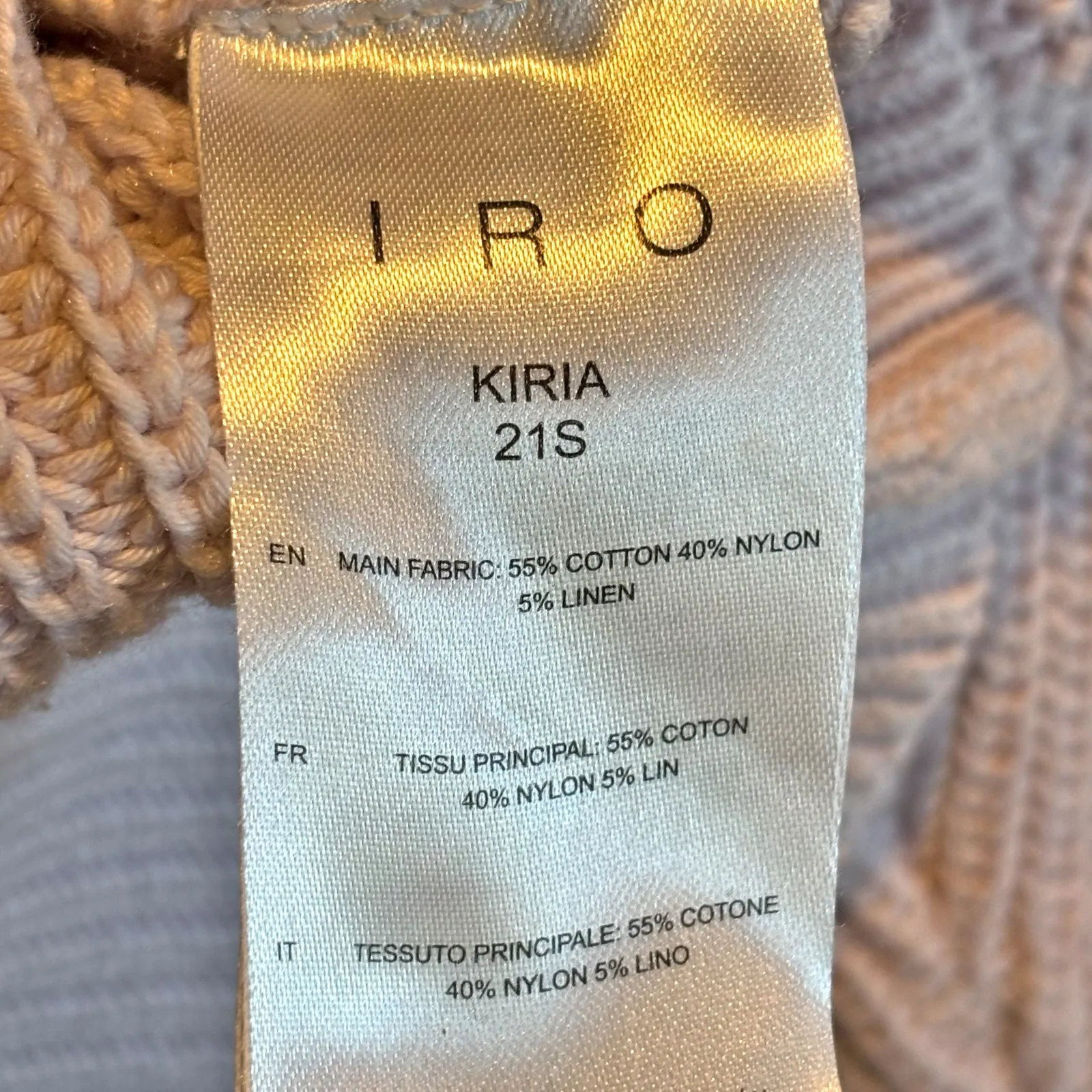 IRO Pale Pink Kiria Sweater - size Small - Image 6