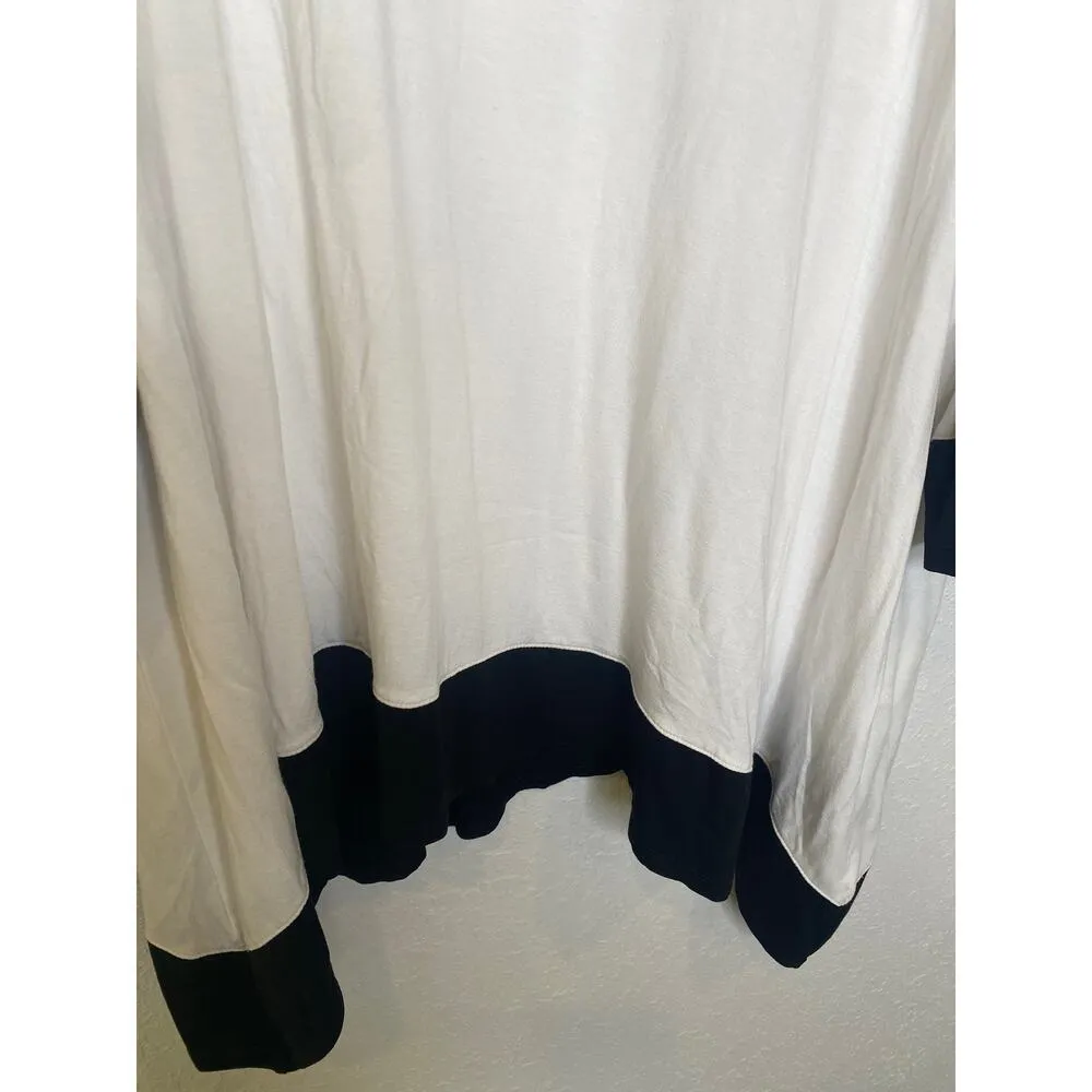 Zenergy by Chico’s Black & White Hallie Colorblock Knit Tunic EUC Sz 16 Stretch - Image 3