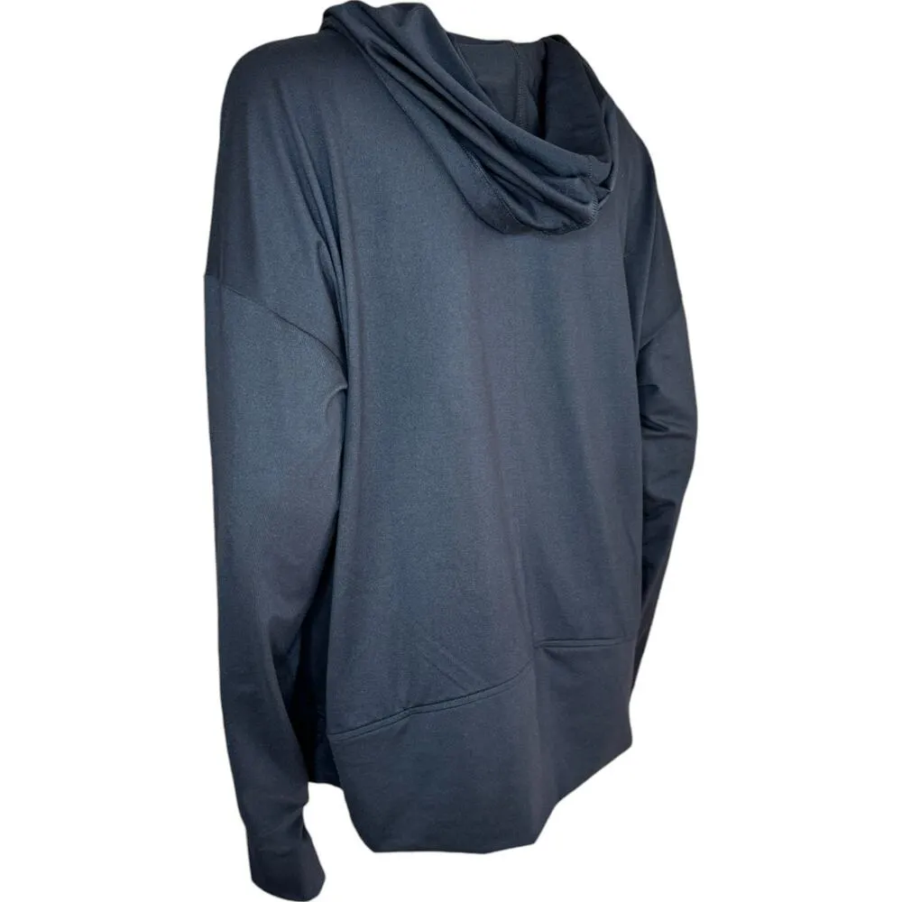 Belle Body by KIm Gravel Zip Athletic Kanga Pocket Hoodie Black Medium - Image 4