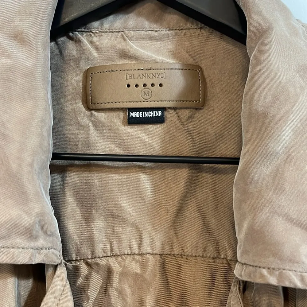 Blank NYC Military Style Brown Jacket w/ Functional Zippers - Size Medium - Image 2