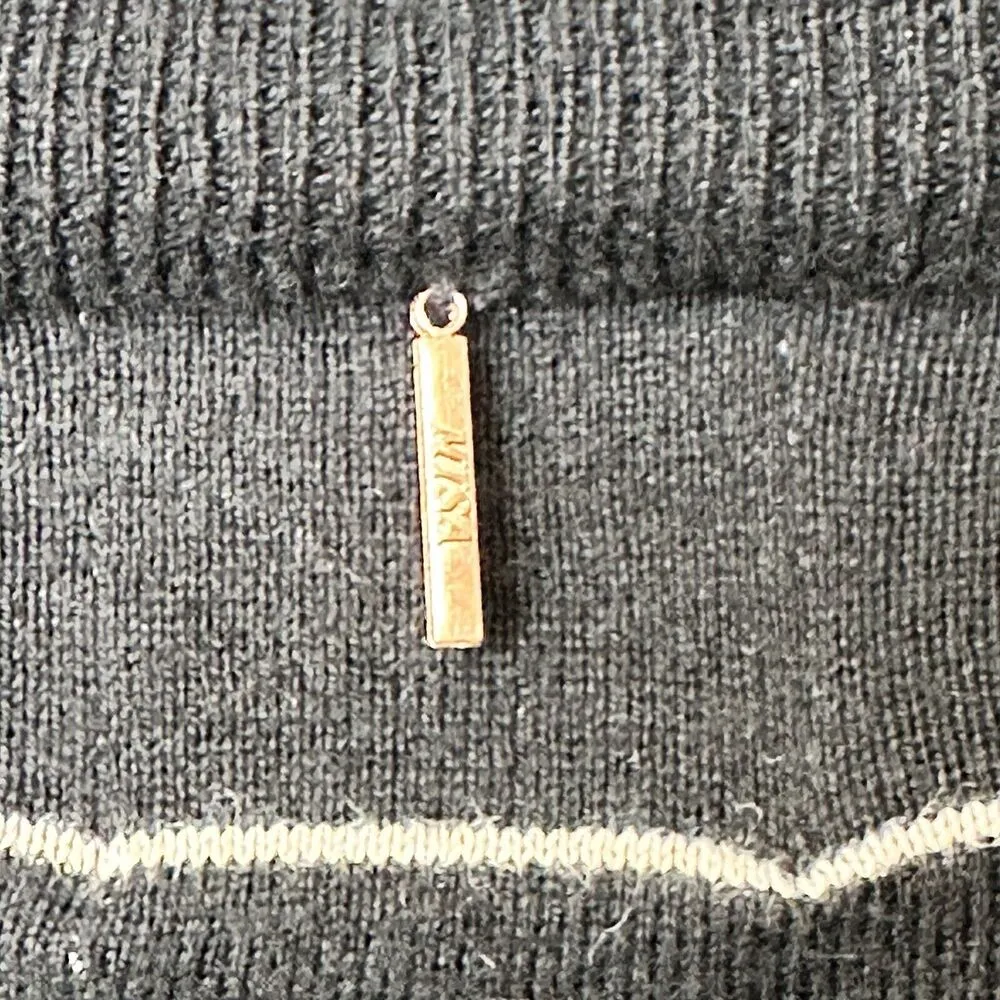 Misa Los Angeles XS striped cotton silk blend black sweater - Image 8