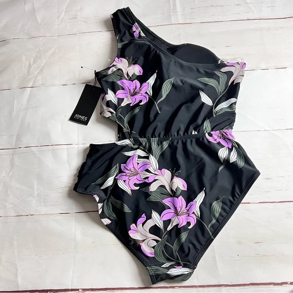 Jones New York Women's Floral Printed One-Piece Swimsuit Sz M - Image 15