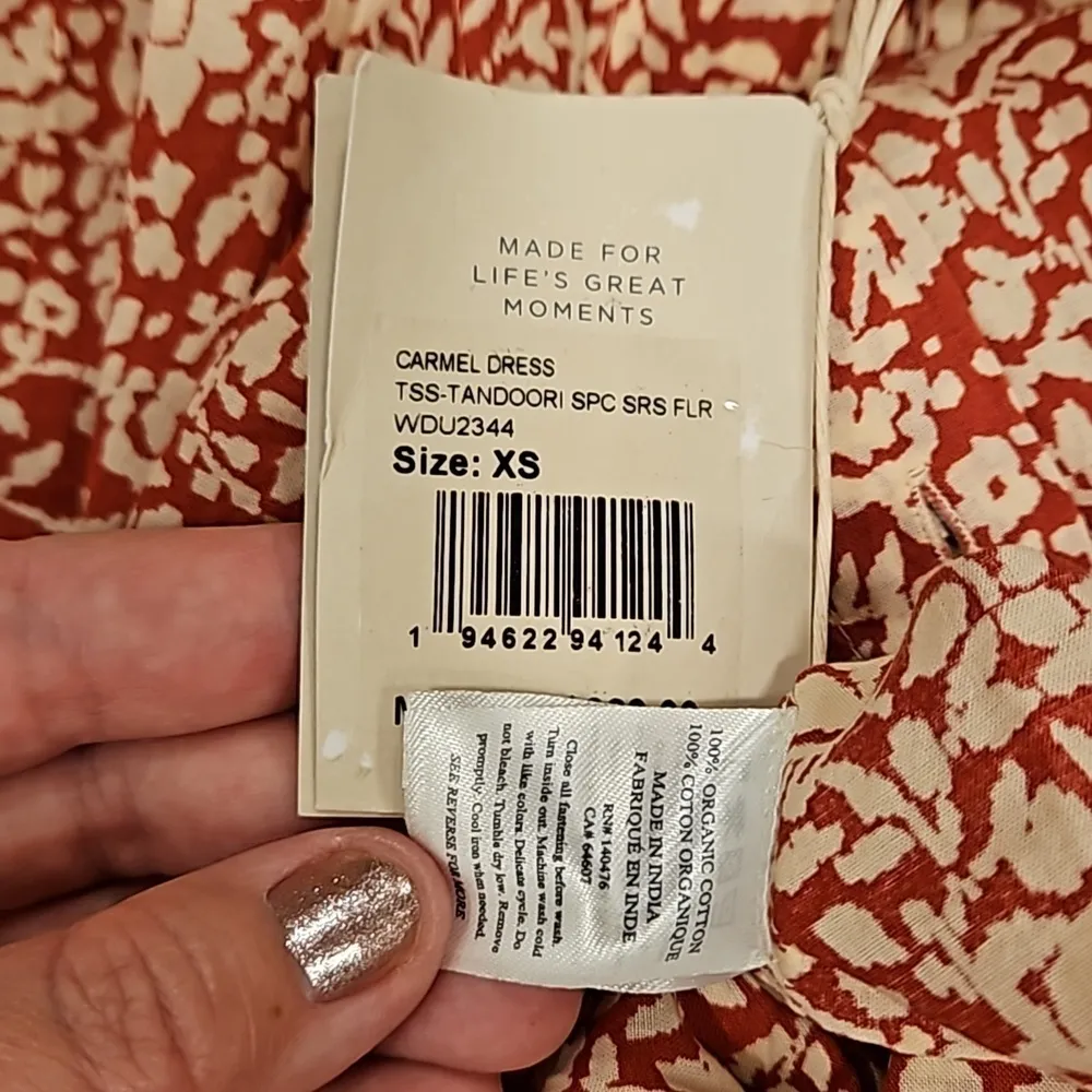 💕FAHERTY💕 Carmel Dress ~ Tandoori Spice Sunrise Floral Print XS NWT - Image 16