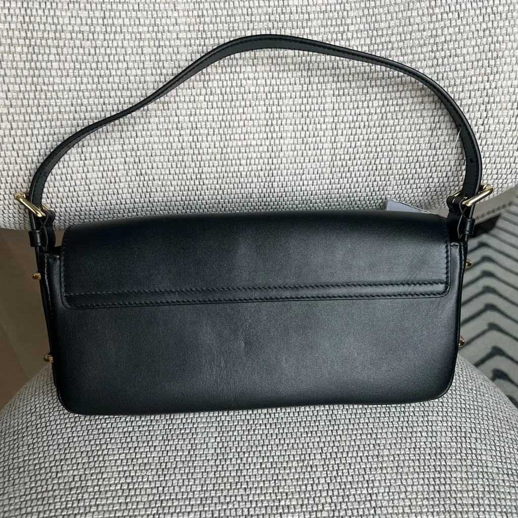 NWT Anine Bing Cleo Leather Classic Shoulder Bag Purse in Black - Image 3