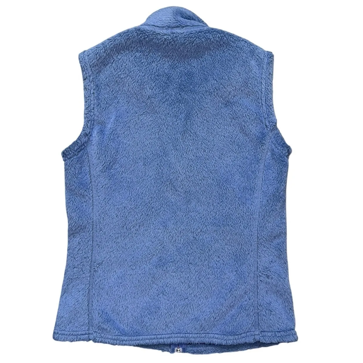 Vintage Patagonia Women’s XS Polartec Fleece Sherpa Vest Light Blue zip up - Image 4