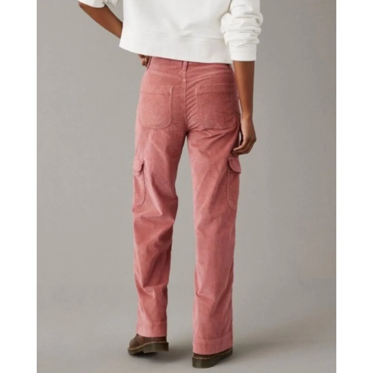 AE sz 16 Dreamy Drape Stretch Corduroy Super High-Waisted Baggy Wide-Leg Pant - Image 3