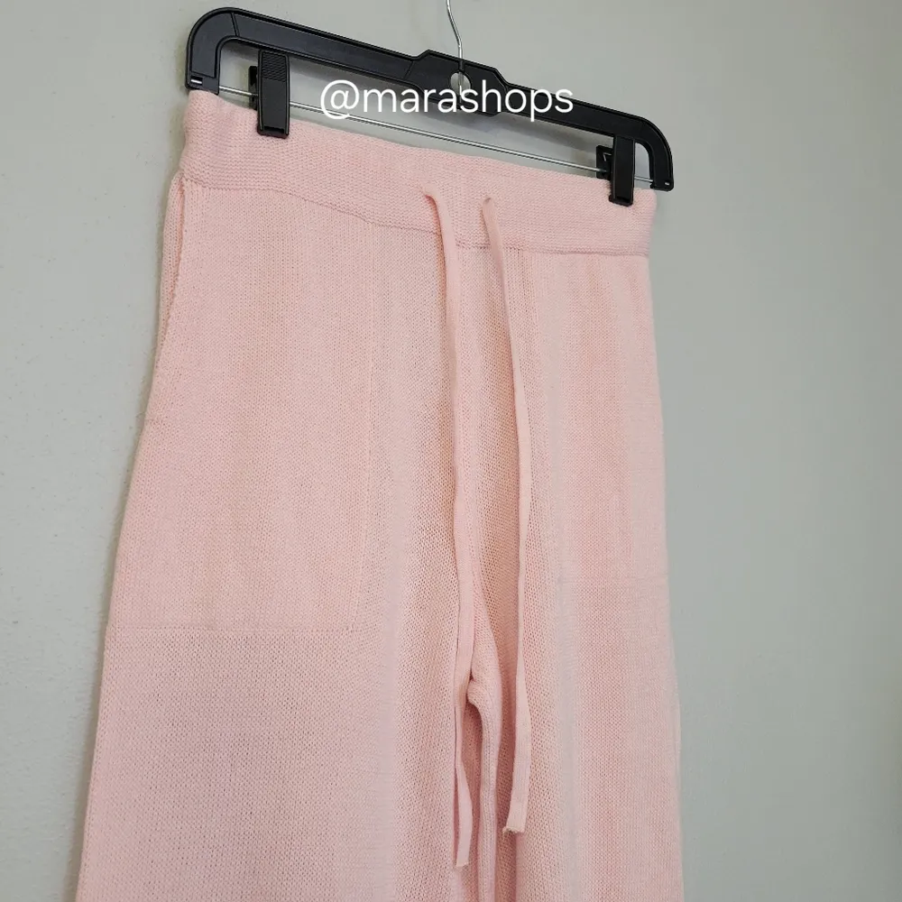 Free People Living In This Sweater Pink Hi Rise Joggers Pants - Image 3