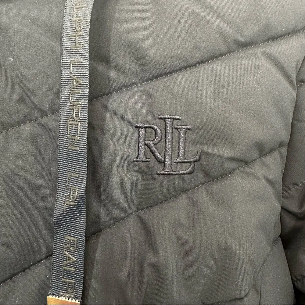 Lauren Ralph Lauren Navy Blue‎ Women's Hooded Puffer Coat Size XS NWT Apres Ski - Image 2