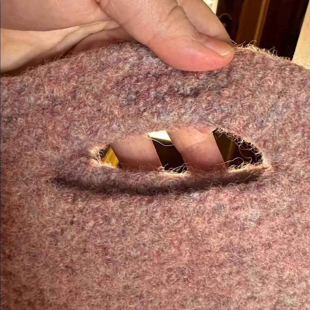 Handmade Felted Pink Wool Handbag Clutch - Image 3