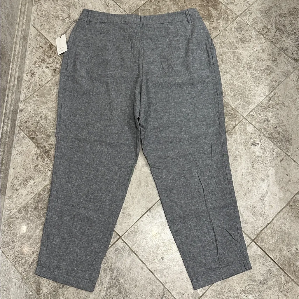 A New Day High-Rise Pleat Front Straight Leg Ankle Pants NEW Gray Size 16 - Image 8