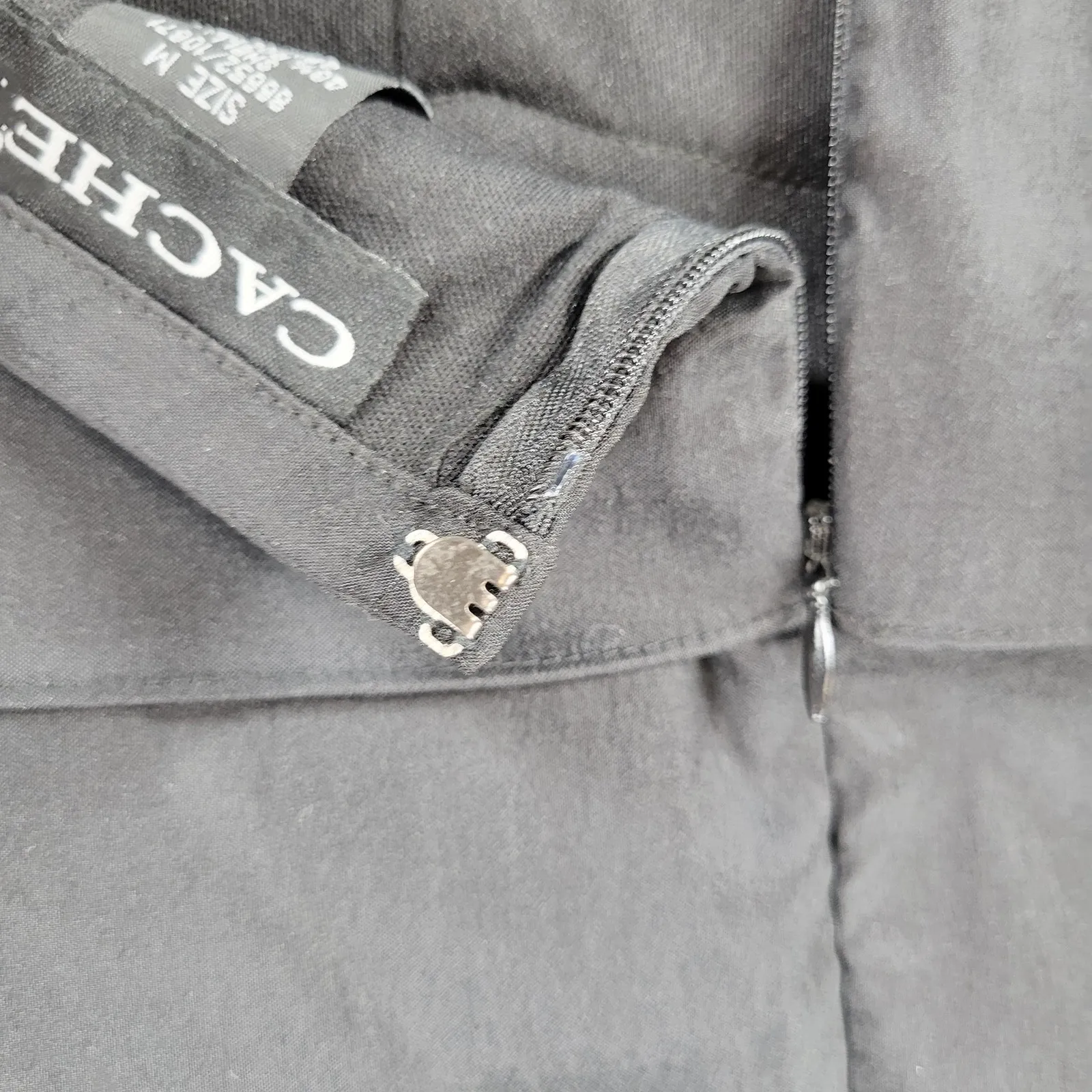 Cachet Womens Skirt Medium‎ Black Ruffle Layered Pencil Straight Career Office - Image 3