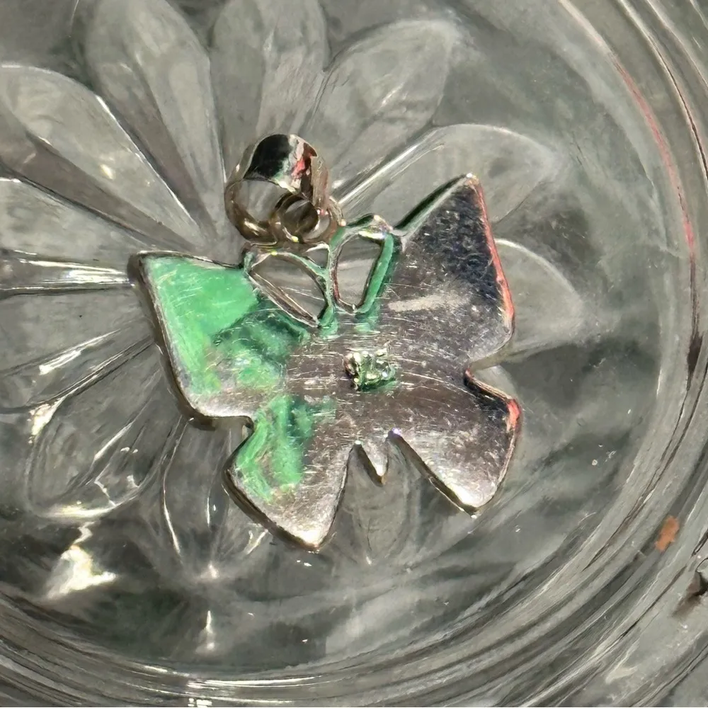 Sterling Silver Abalone Butterfly Pendant - Image 2