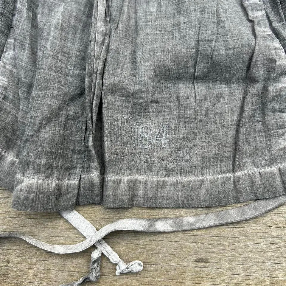 Authentic Grey Annette Görtz 100% Cotton Adjustable Hem Button Up Mini Dress Gray Size M - Image 4