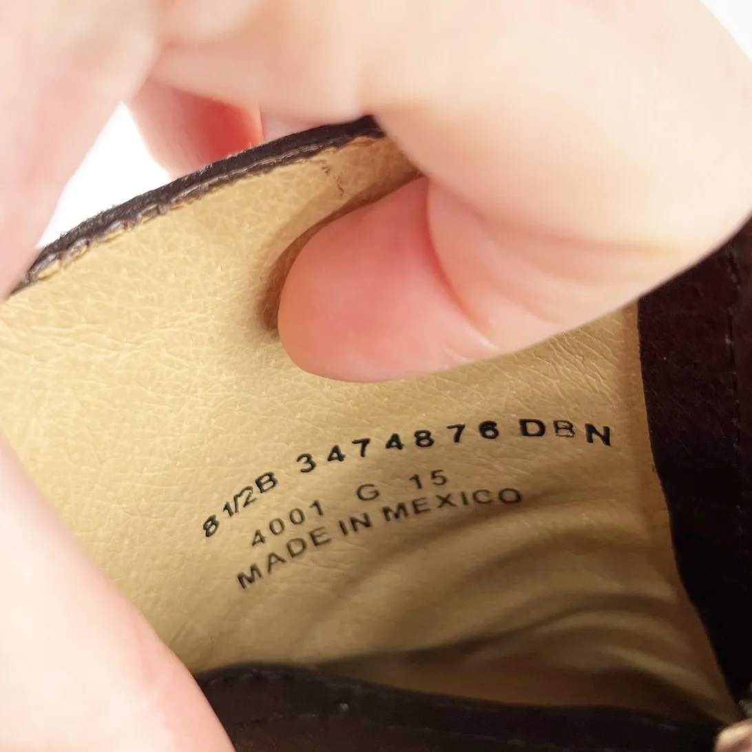 FRYE Tyler Lace Up Leather Combat Moto Ankle Boots Booties Brown 8.5 - Image 2