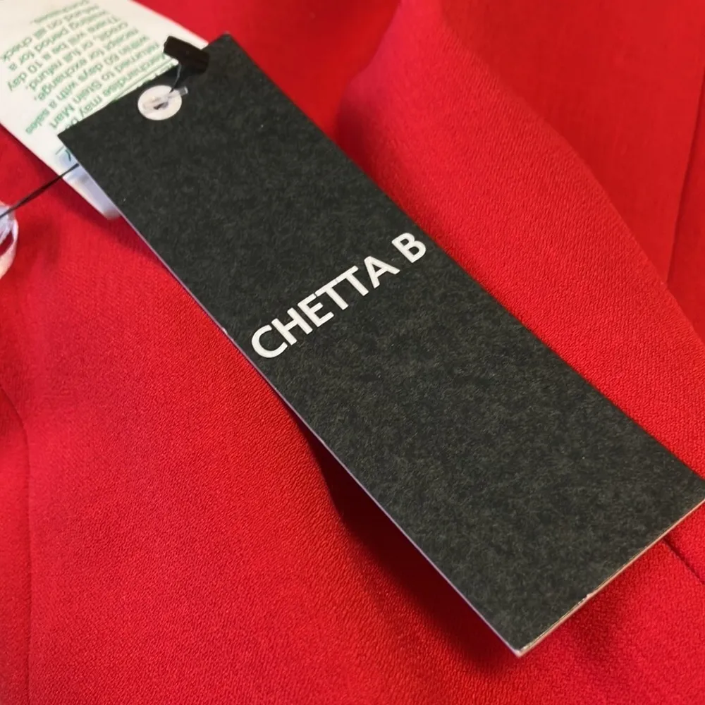 NWT! Chetta B Red Sheath Dress Size: 16 - Image 4