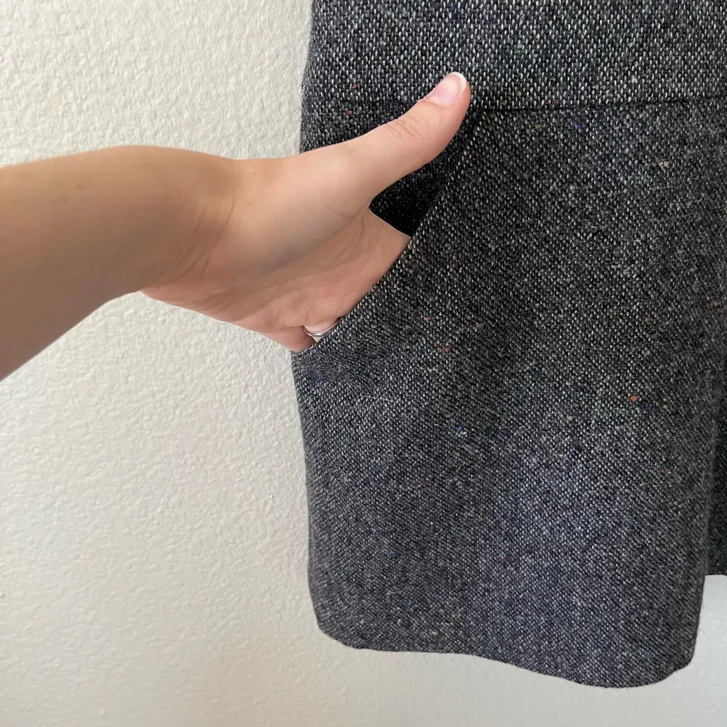 Theory Two Tone Wool Combo Skirt and Top Mini Dress Women's Size 0 - Image 6