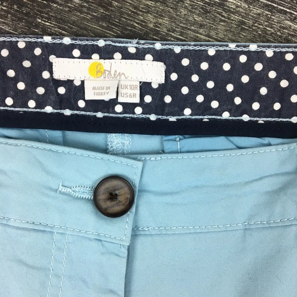 Boden Blue Cotton Ankle Length Casual Pants 6 - Image 7