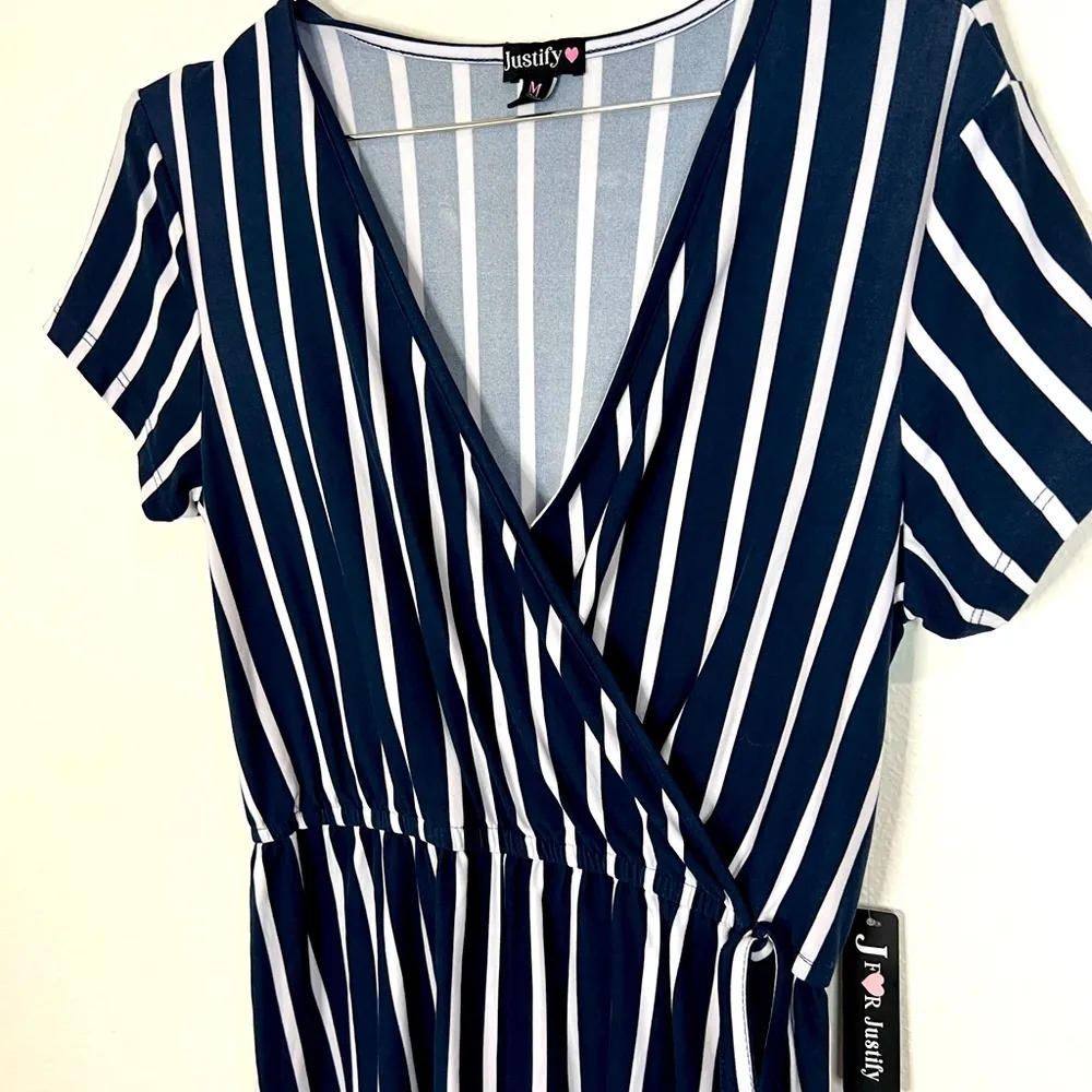 🆕 Justify Navy Blue & White Stripe Romper - Image 5