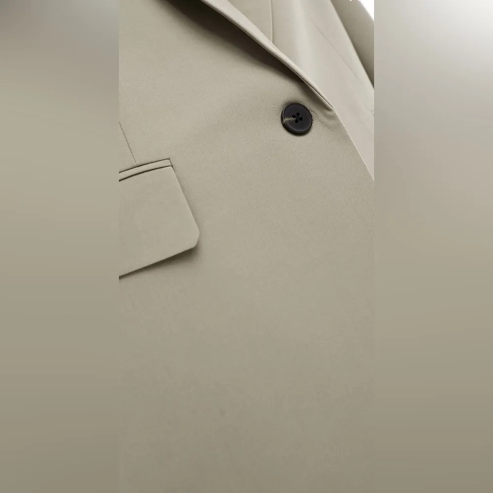 STRADIVARUS Oversized Blazer Stone Structured Small New - Image 8