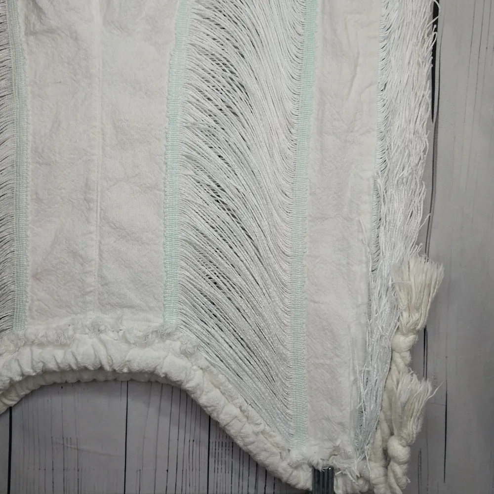 Bless White Fringe Hollowout Streetwear Beach Pants Size undefined - Image 3