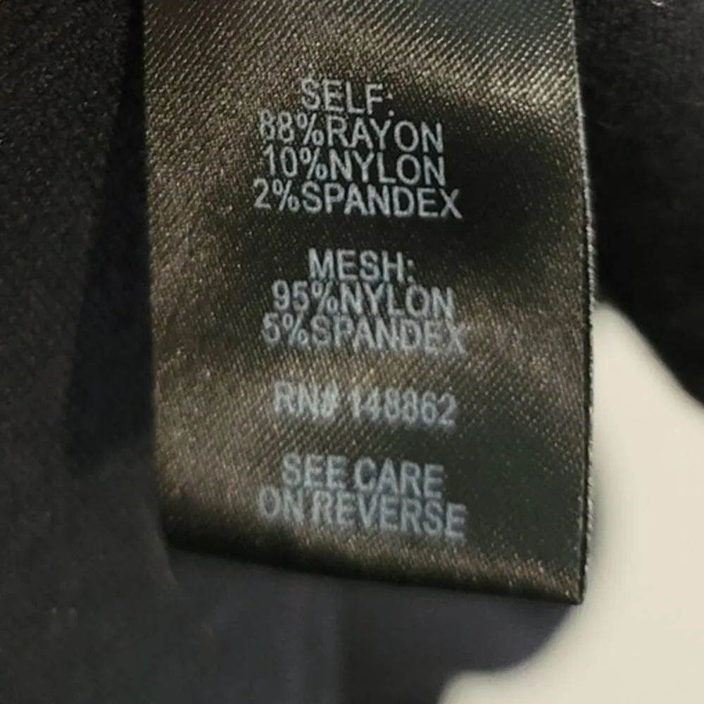 Torrid Mesh Yoke Peplum Top Deep Black 6 / 6X - Image 6