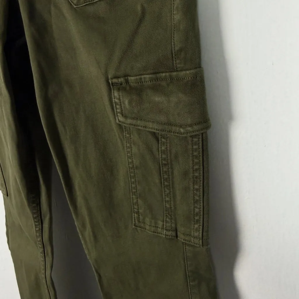 NWT Spanx Stretch Twill Ankle Cargo Pants in Darkened Olive Size Medium M NEW - Image 8