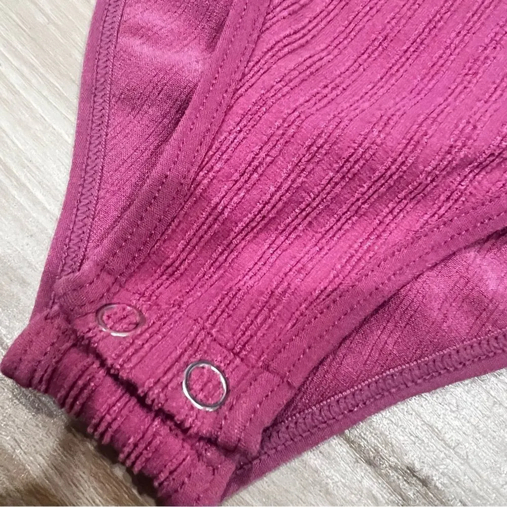 Forever 21 Maroon Ribbed Bodysuit Women’s Small/Medium - Image 2