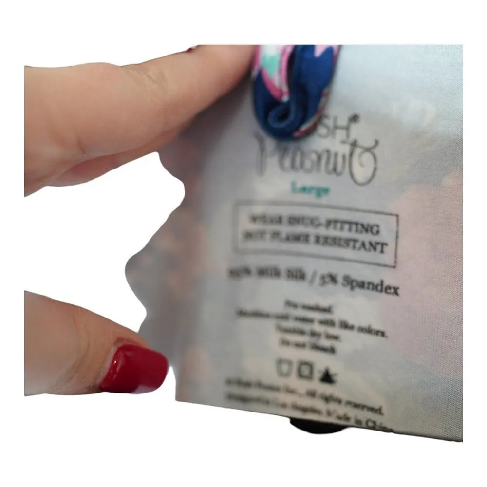 Posh Peanut Maternity Postpartum Bamboo Blue Floral Flower Belted Robe Large Size undefined - Image 6