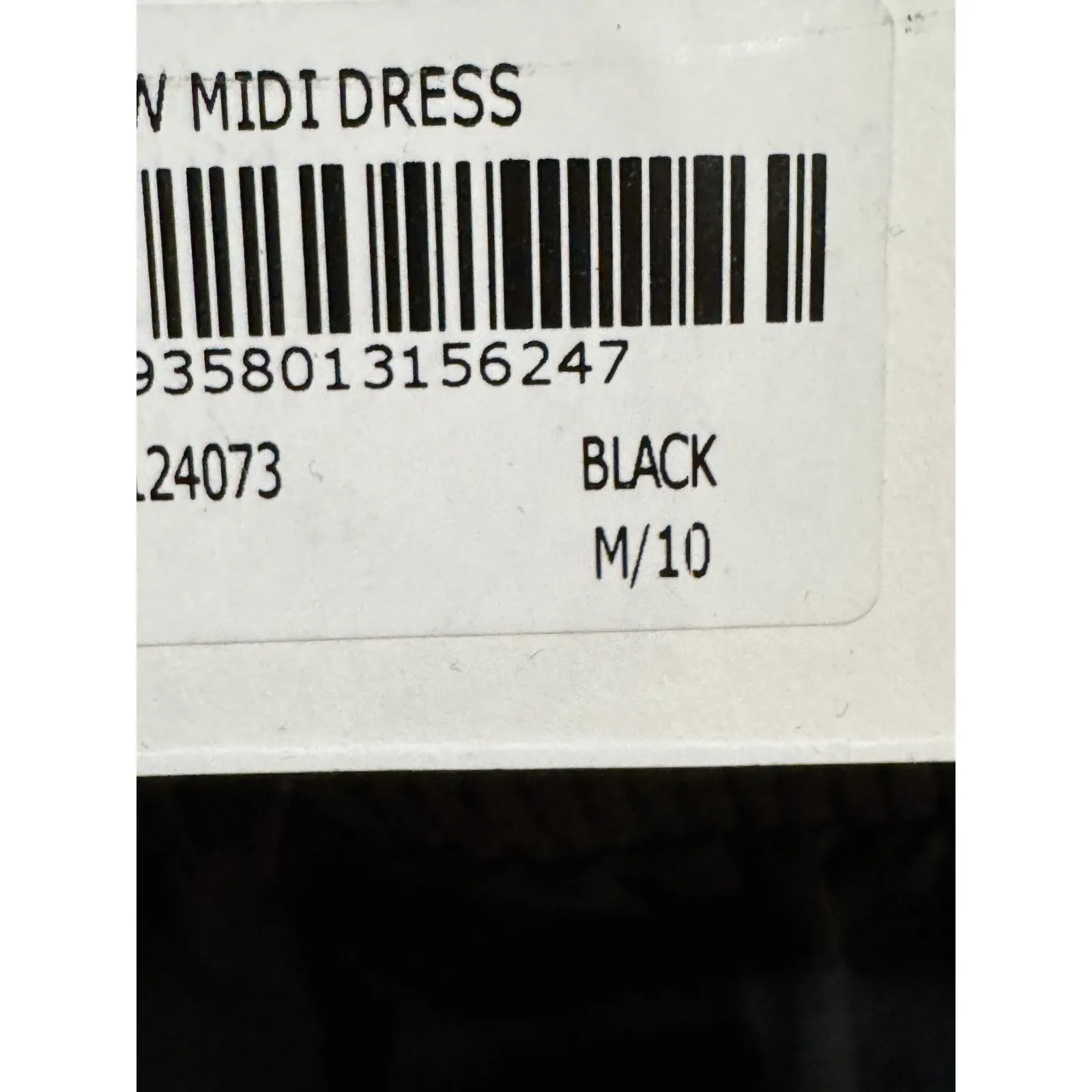 Mon Renn Winslow Midi Dress Linen Strapless Black Minimalistic Women Size‎ M/10 Size M - Image 8