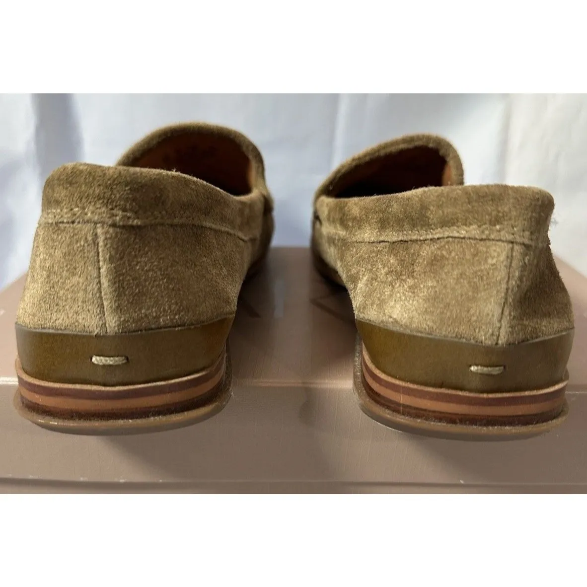 SARTO Franco Sarto Women's A. Gina Moc Toe Classic Loafer Tan Suede Sz 6M - Image 8