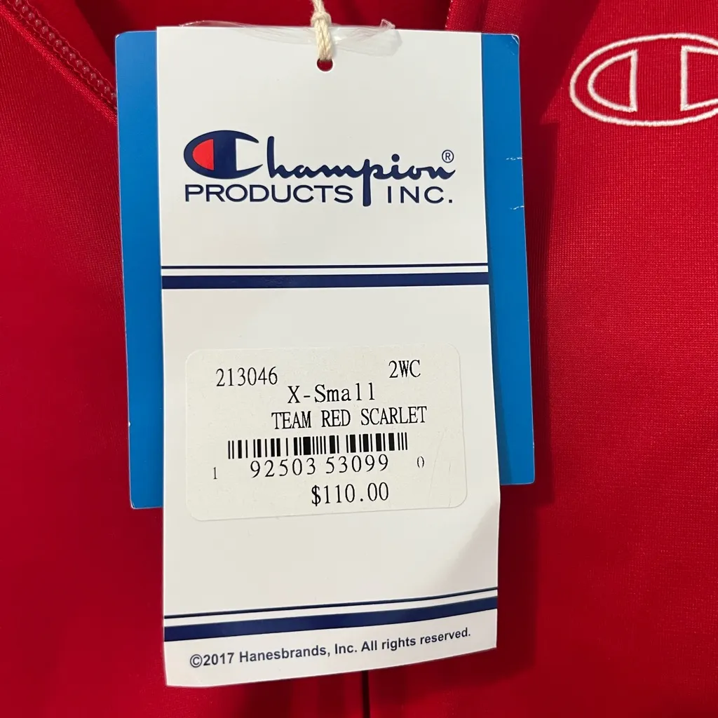 Vintage champion athletic jacket‎ snap sleeves red - Image 4