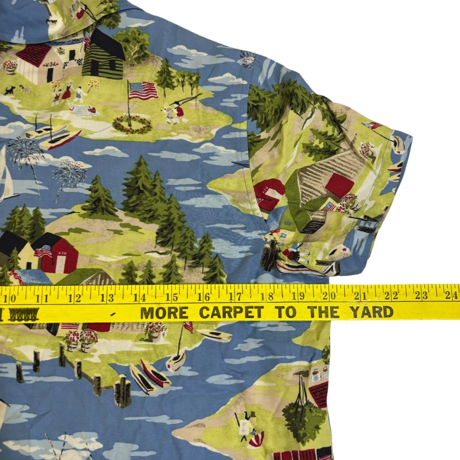 Crazy Horse Liz Claiborne Patriotic Americana Button‎ Up Shirt Petite - Image 10