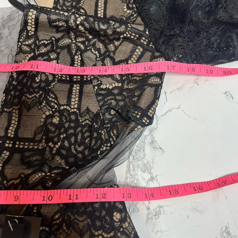 NWT Bronx & Banco Natasha lace dress Sz 2 black tan - Image 7