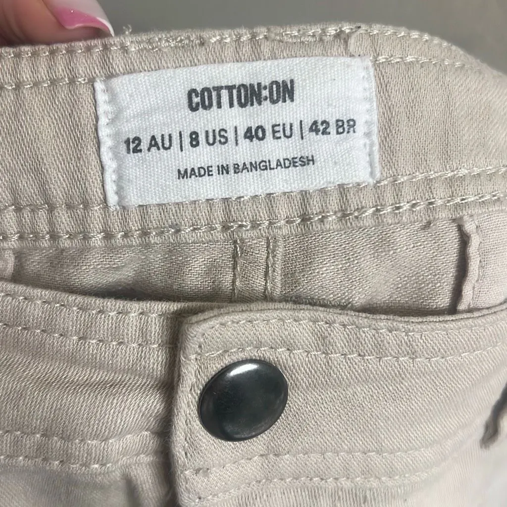✨Cotton On Cargo Tan Sz 8 Pants✨ - Image 7