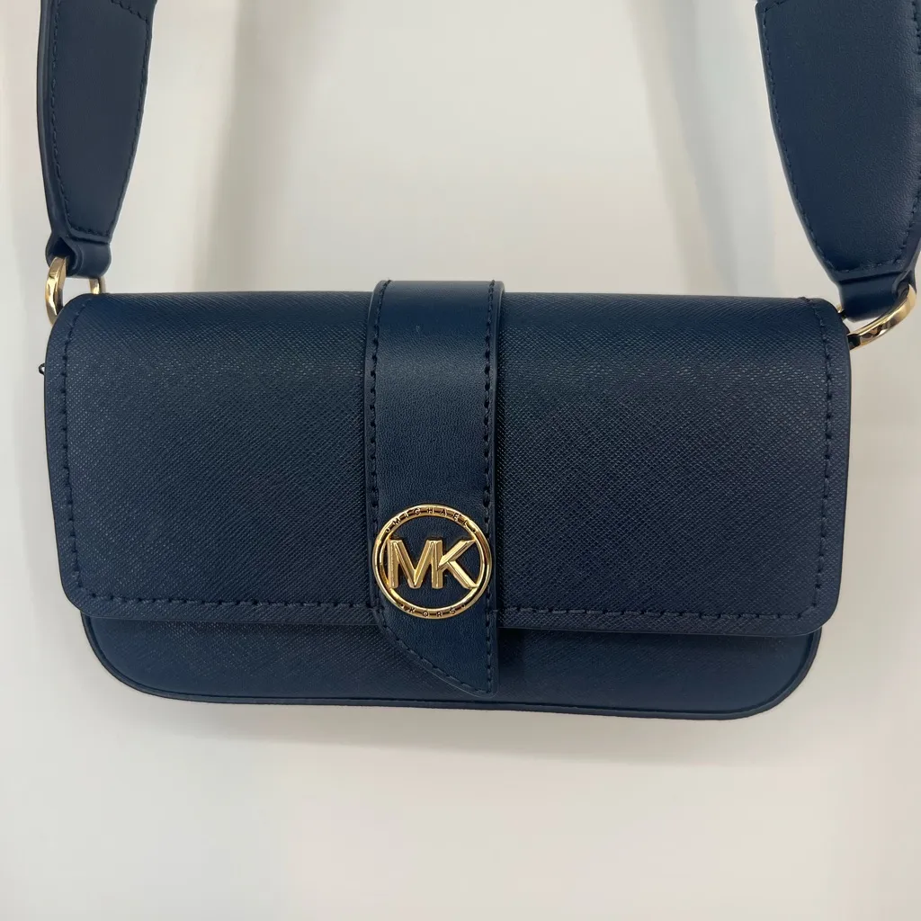 Michael Kors Greenwich Extra-Small Saffiano Leather  Crossbody Bag navy blue - Image 4