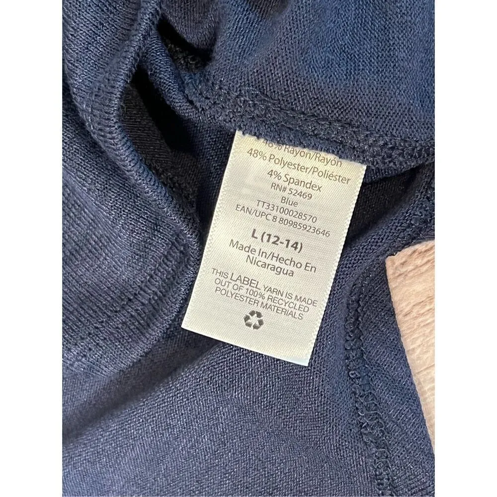 Time & Tru Black‎ & Navy Lightweight Sweater - Image 9