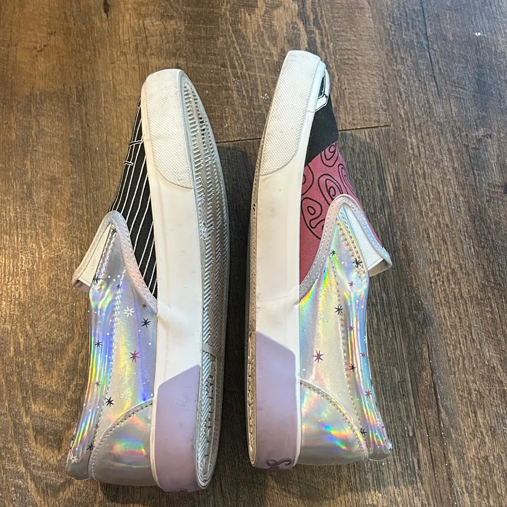 Nightmare Before Christmas Women's 7 1/2 Slip On Shoes Jack and Sally Disney - Image 5