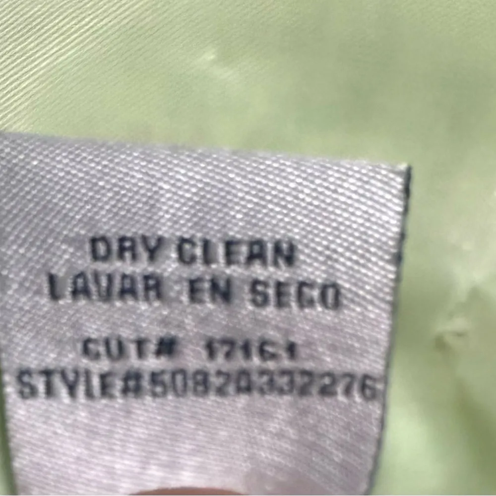 Green Yellow and Pink Tweed Jacket with Fringe Trim Size 4 - Image 8